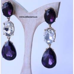 Pendientes morado