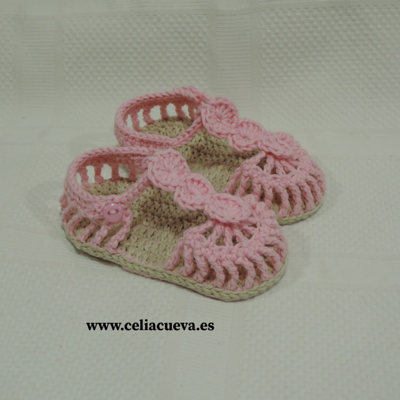 Sandalias tejidos a crochet para discount bebe de 0 a 3 meses