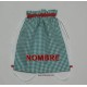 Mochila azul con nombre