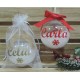 Bola Navidad personalizada transparente con nieve