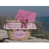 Capazo y toalla de playa para niña “Bouquet”