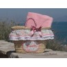 Capazo y toalla de playa para niña “Dalia”