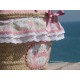 Capazo y toalla de playa para niña “Dalia”