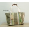 Bolso de rayas verde Kbas